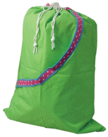 Lime Polka Dots Laundry Bag